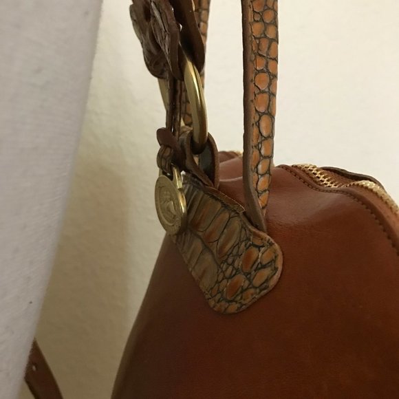 Brahmin Cognac Leather Backpack main image 7